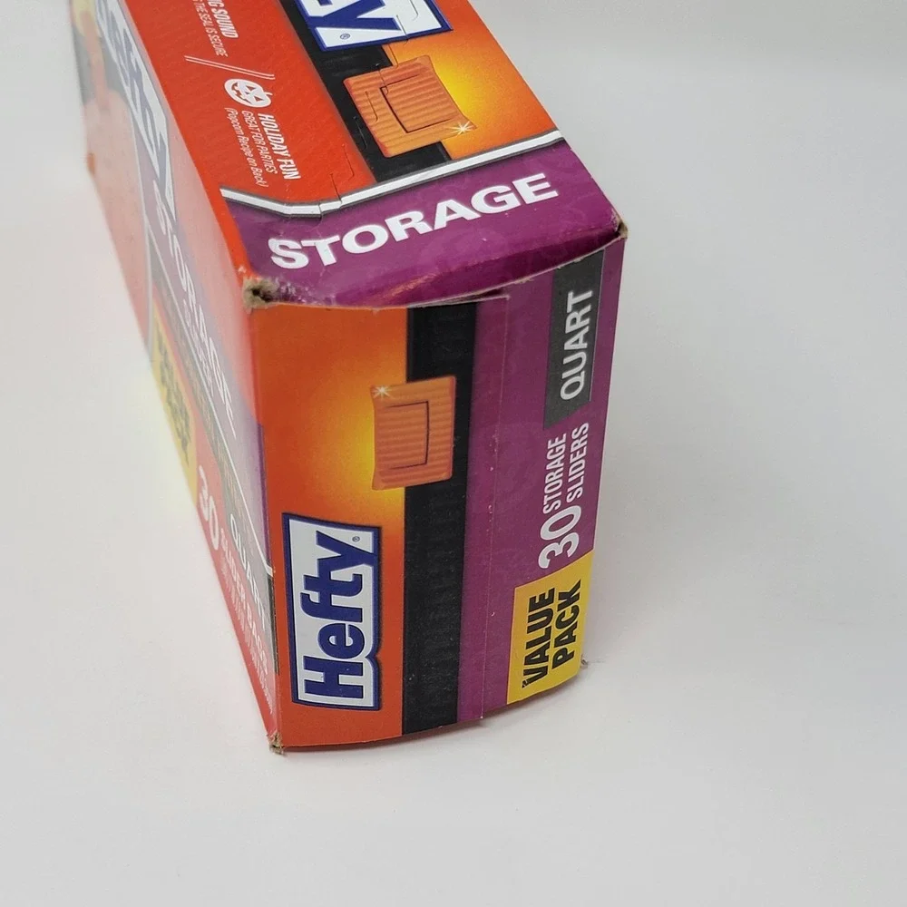 Hefty 2015 Halloween 30 Quart Storage Slider Bags Bats Pumpkins Limited Edition